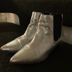 Topshop silver booties/ankle boots